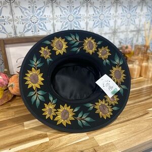 Luna Bloom Sunflower Wide-Brim Hat